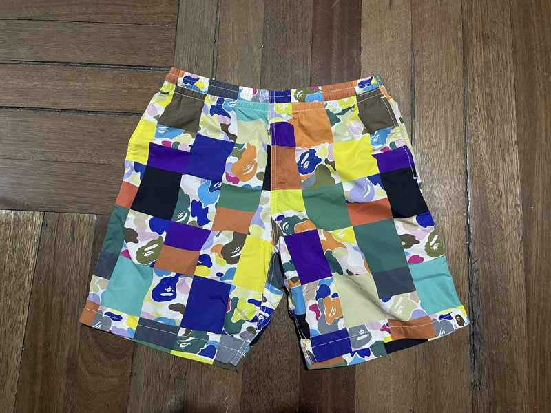 Bape Multicolor Camo Square Swimshorts - 1