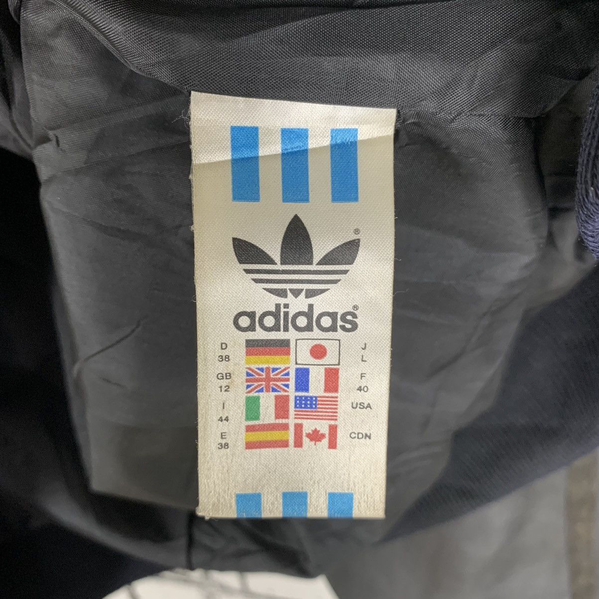 Adidas 3 Stripes Big Logo Leather Jacket - 14