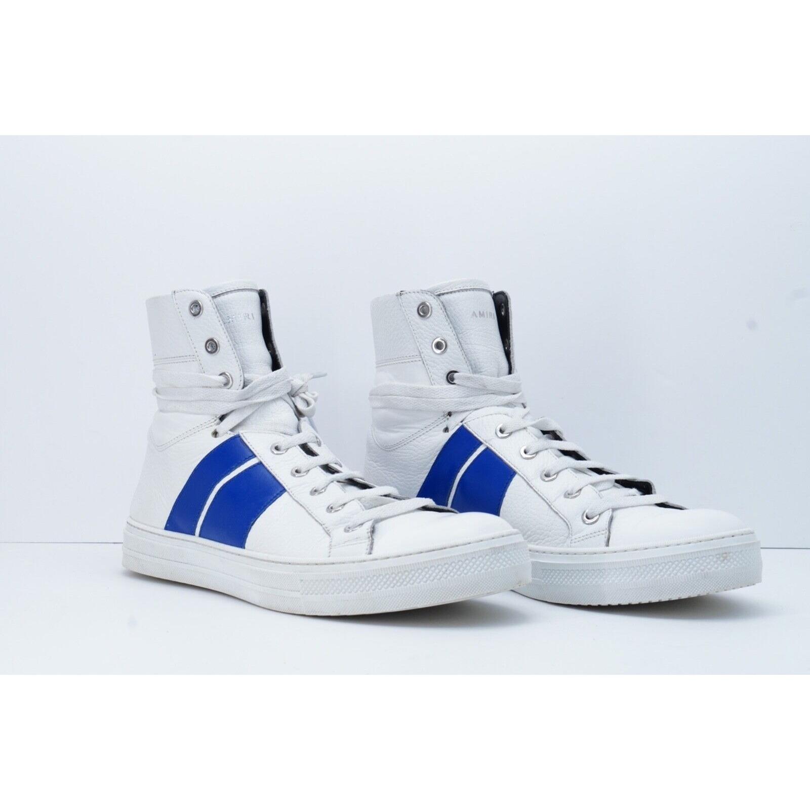 Amiri Sunset Sneakers White Blue High Top Lace Up $595 - Siz - 2
