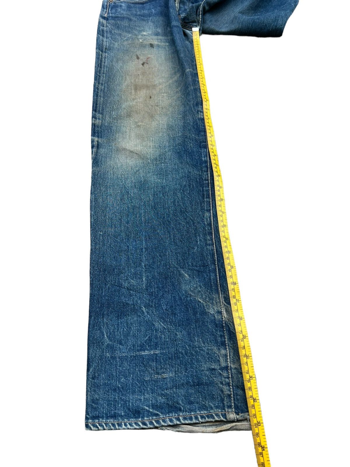 Vtg Beams Plus Japan Selvedge Distressed Mudwash Denim Jeans - 17