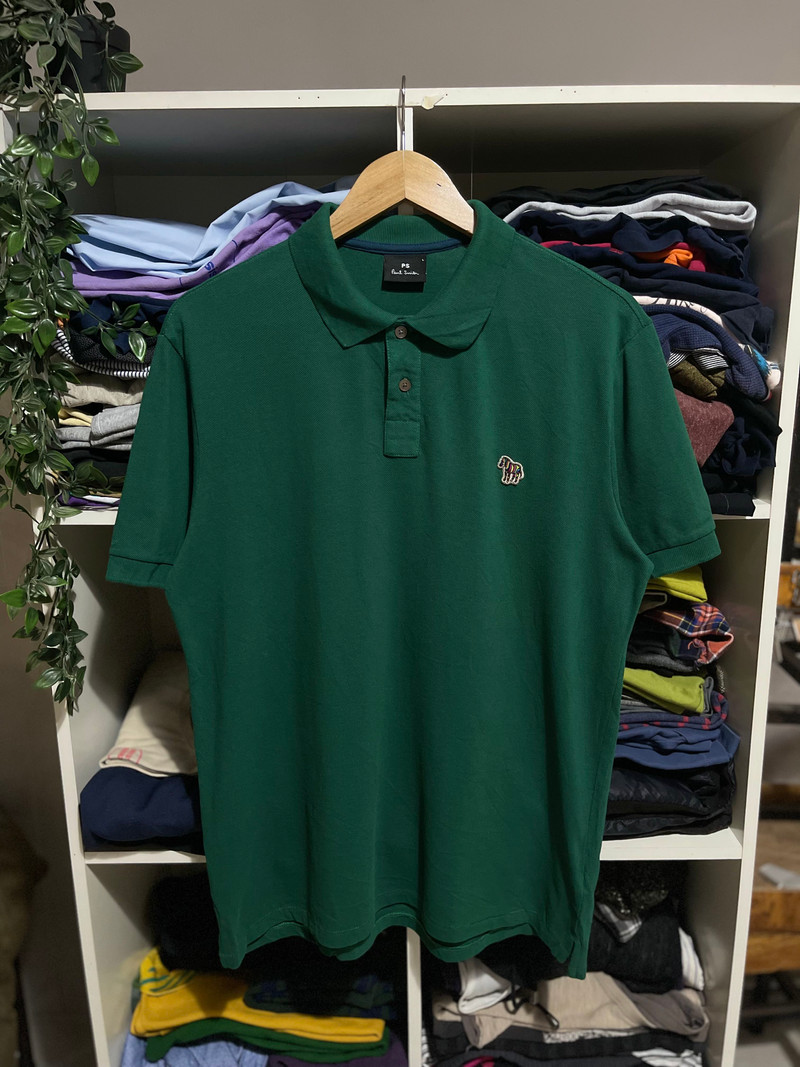 Paul Smith Forest Green Organic Cotton Zebra Polo Shirt - 1