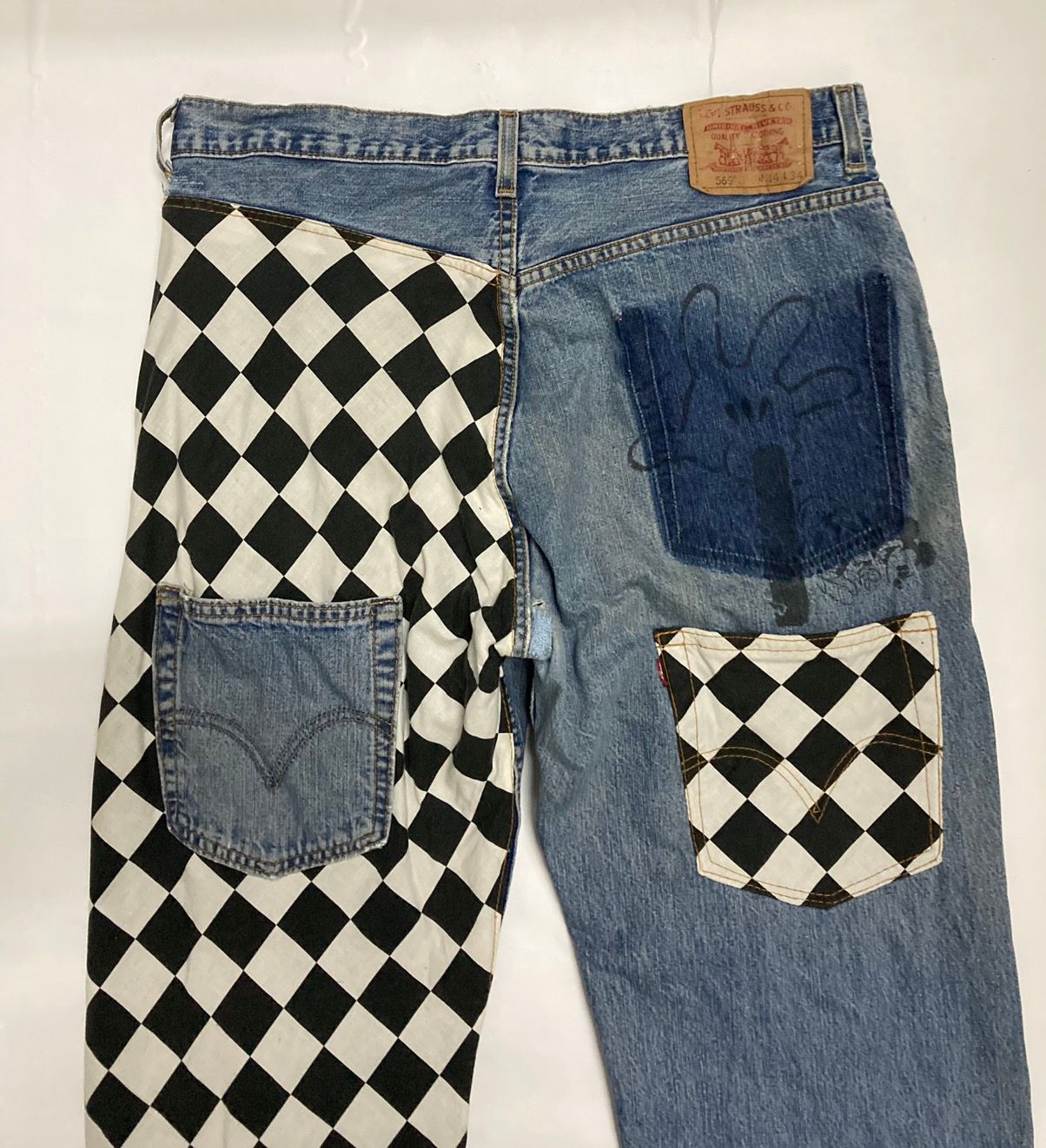 Levis 569 Loose Straight Fit Custom Distressed Jeans - 6