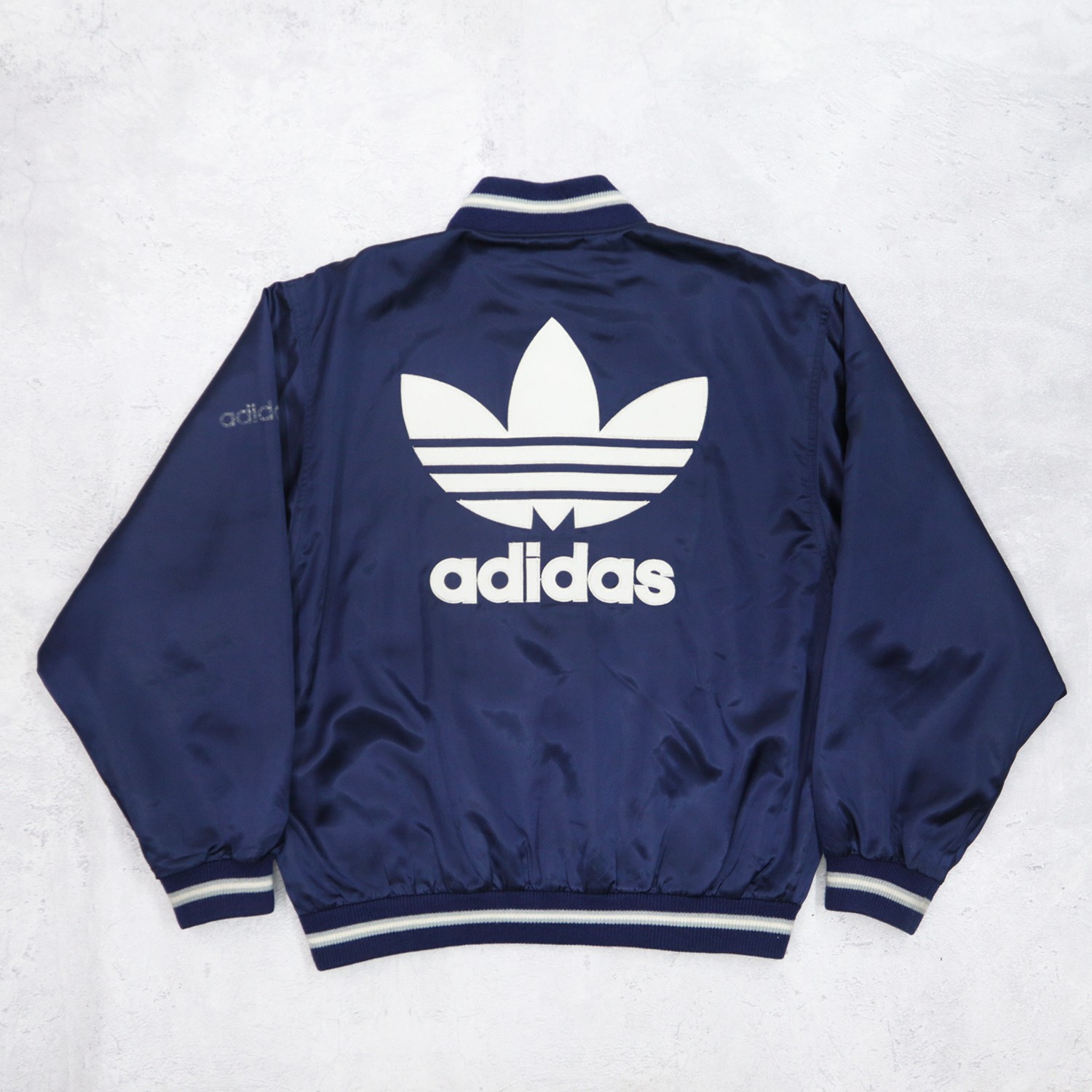 adidas Vintage 90s ADIDAS Descente Japan Big Logo Satin Bomber 