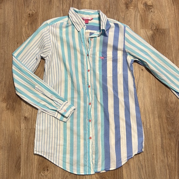 Victoria's Secret - PINK Multi Stripe Sleep/Beach Shirt - 1