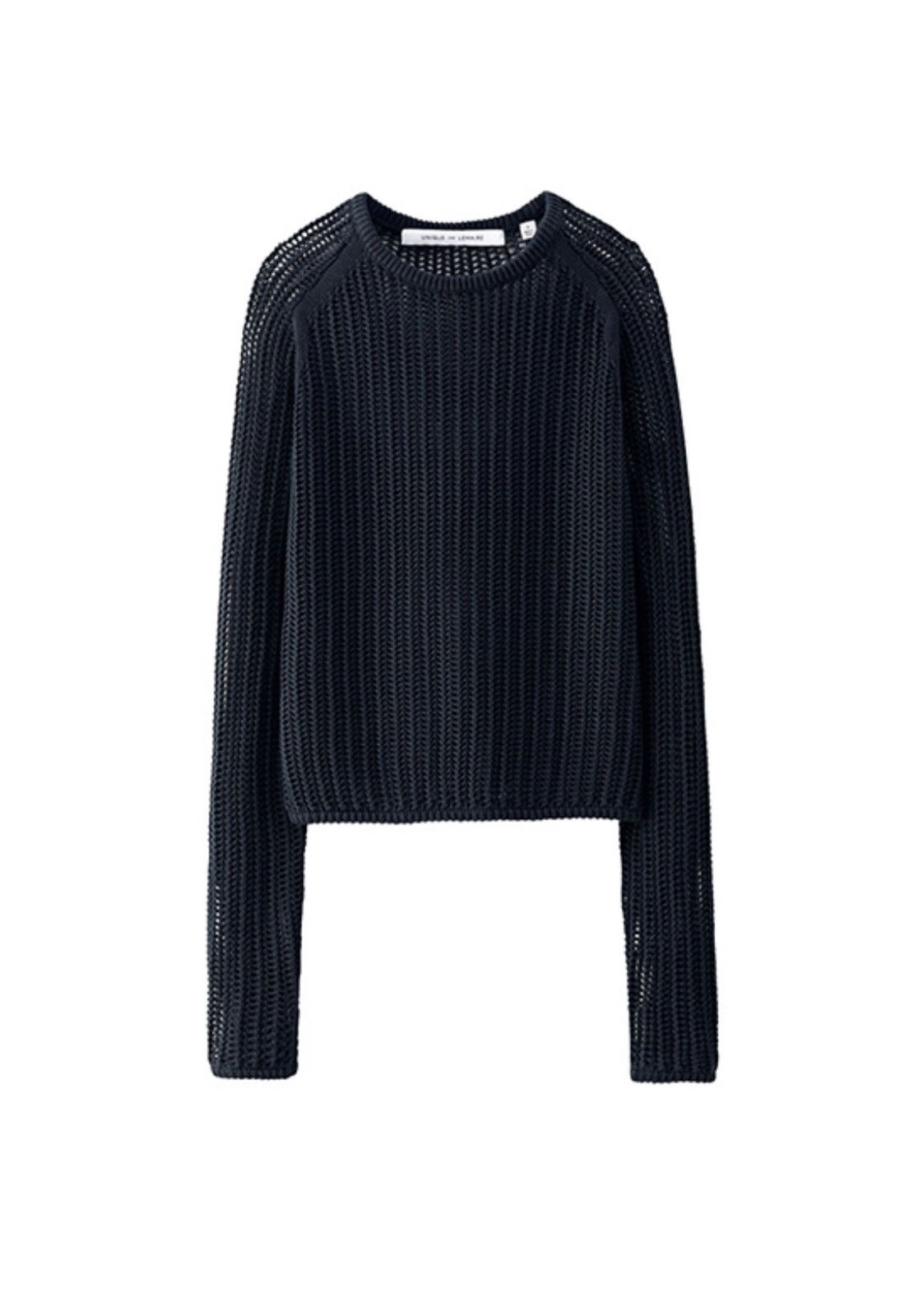 FW12 Supima Cotton Mesh Crewneck LS Sweater - 1