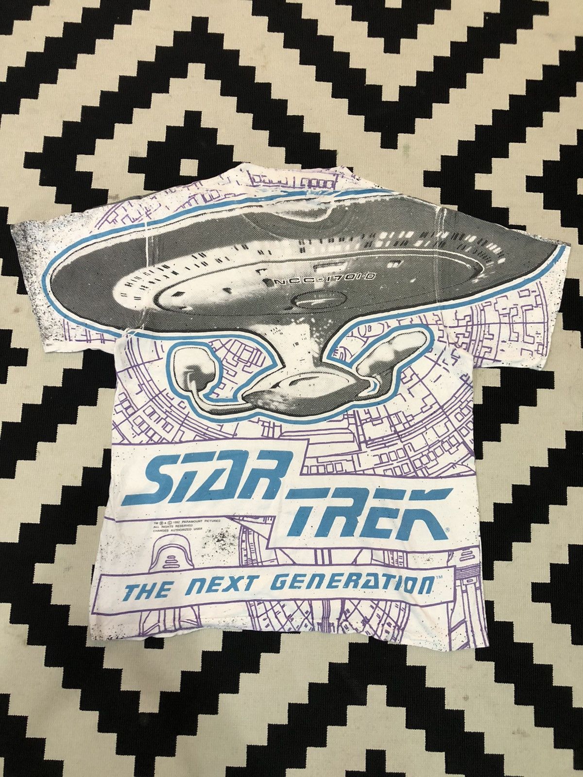 Vintage 90’s Paramount Picture Star Trek Full Print Shirts - 4