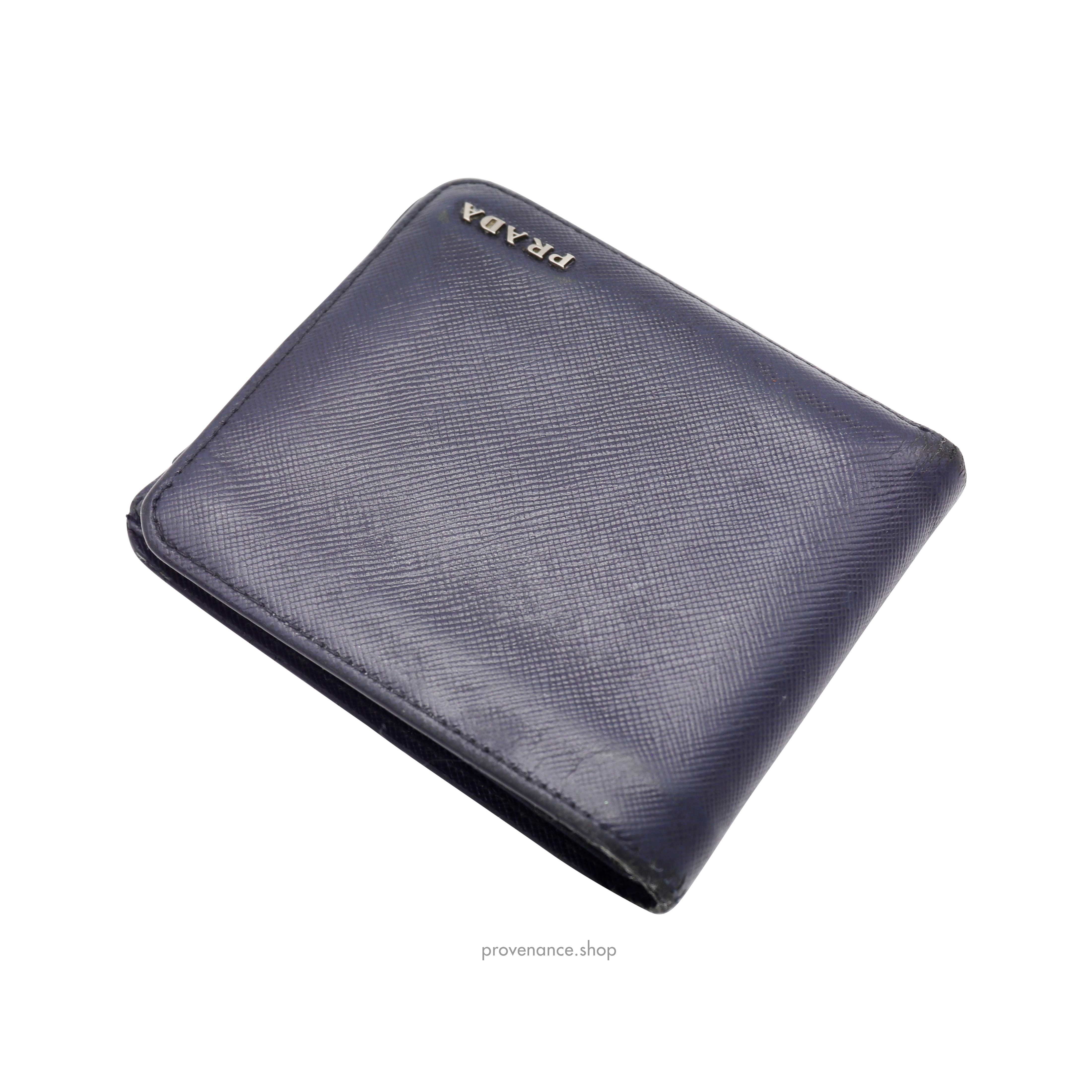 Prada Bifold Wallet - Navy Saffiano Leather - 4