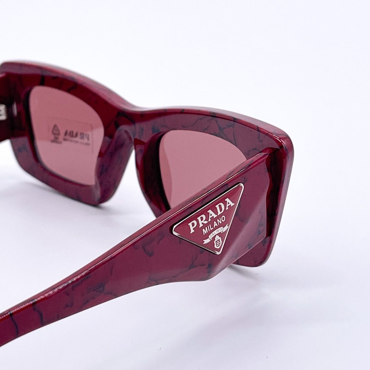 NEW PRADA PR13ZS 15D08S CAT EYE SUNGLASSES PR13ZSF RED - 11