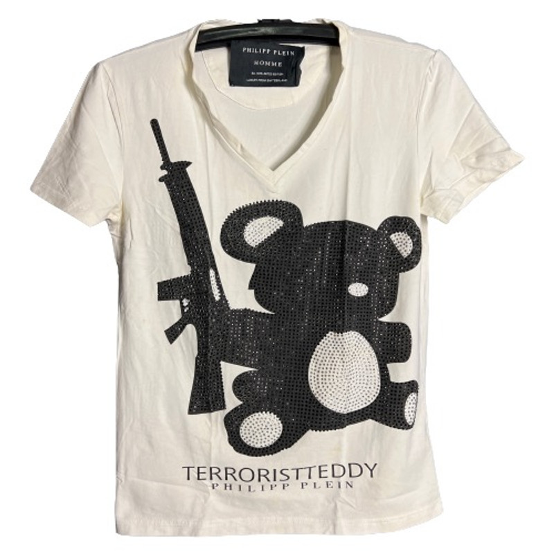 🔥BEST OFFER🔥Phillip Plein Bear Bilng-Bling Spell Out Shirt - 1
