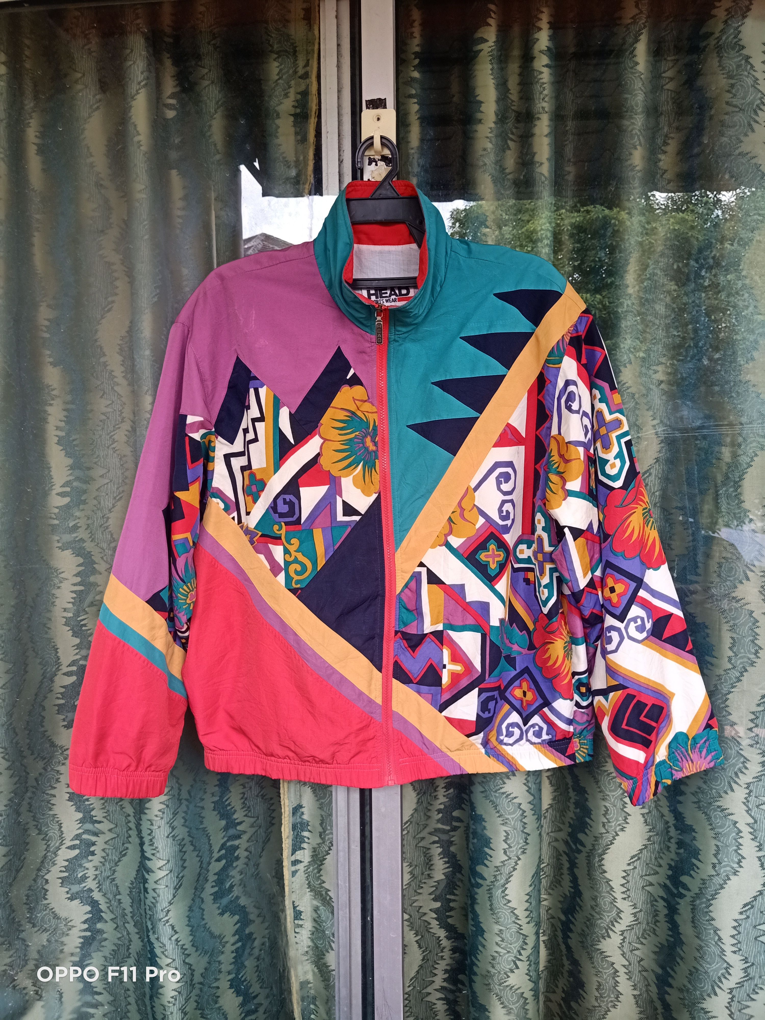 Japanese Brand - Vtg Head Multicolor Funky Jacket - 1