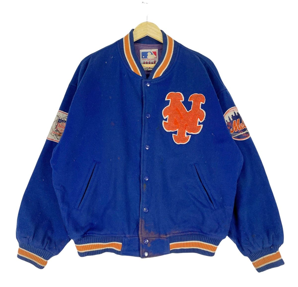 Vintage - ⚡️90s NEW YORK METS Wool Varsity Jacket - 2