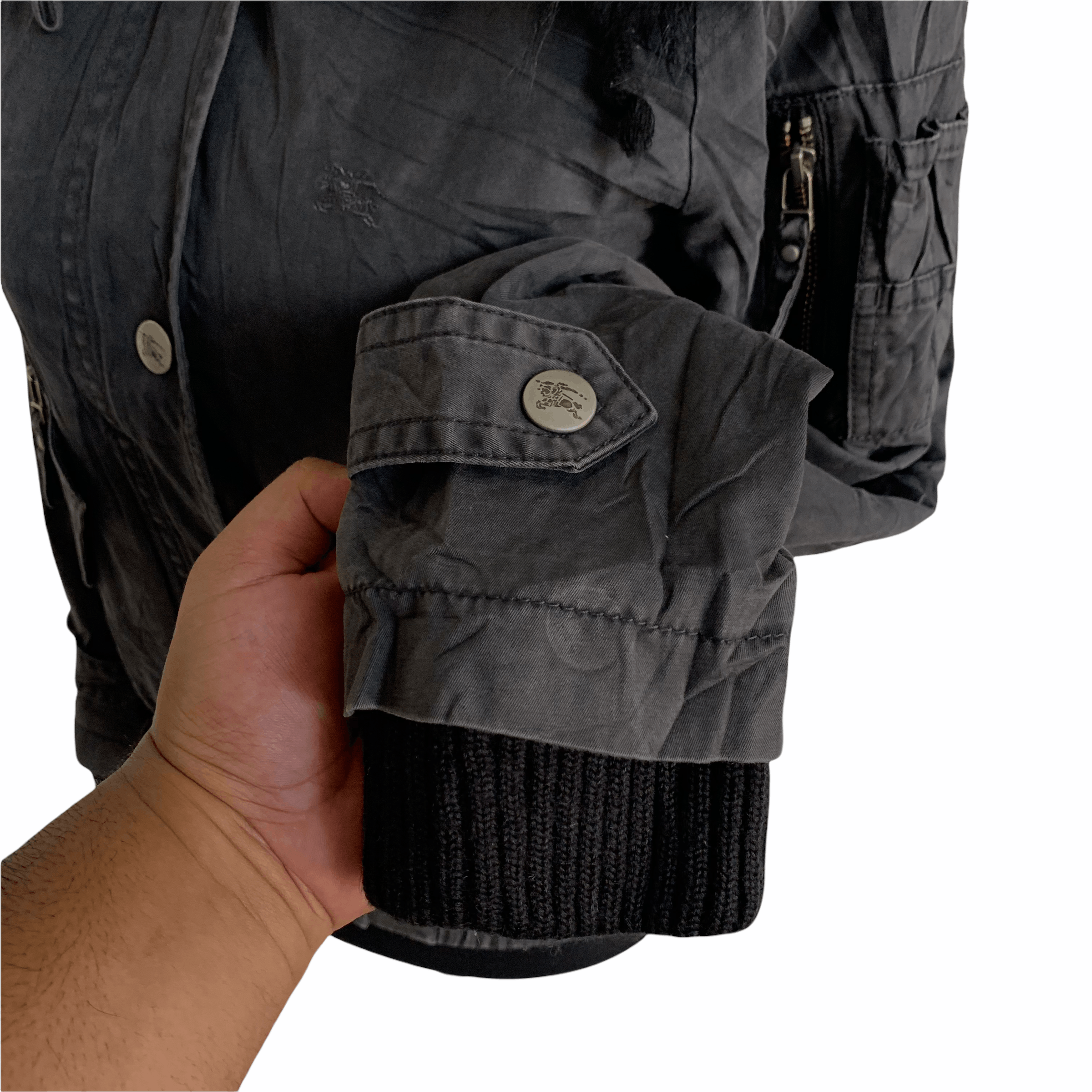 Burberry Blue Label Fur Hoodie Crop Jacket #3298-42 - 6