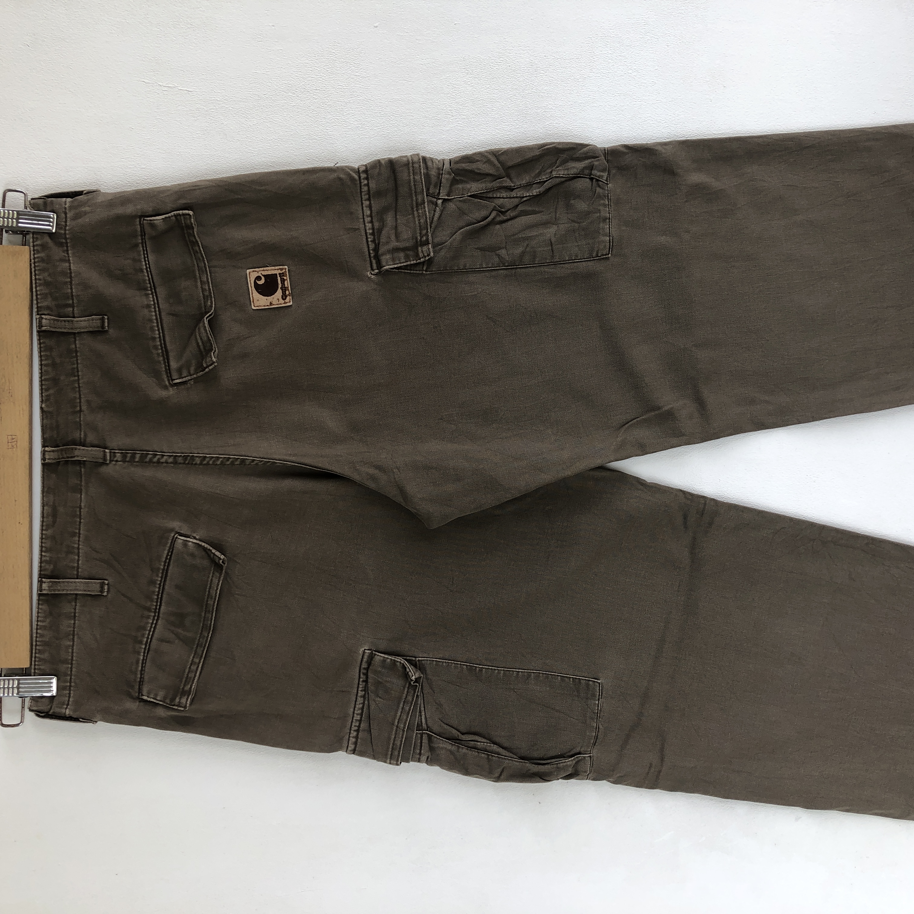 Vintage - Vintage Carhartt Workers Cargo Pants Multi Pocket Trousers - 4