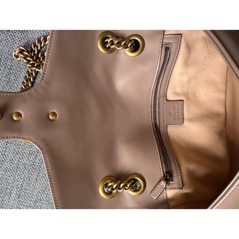 Gucci GG Marmont Medium Shoulder Bag in taupe-beige - 8