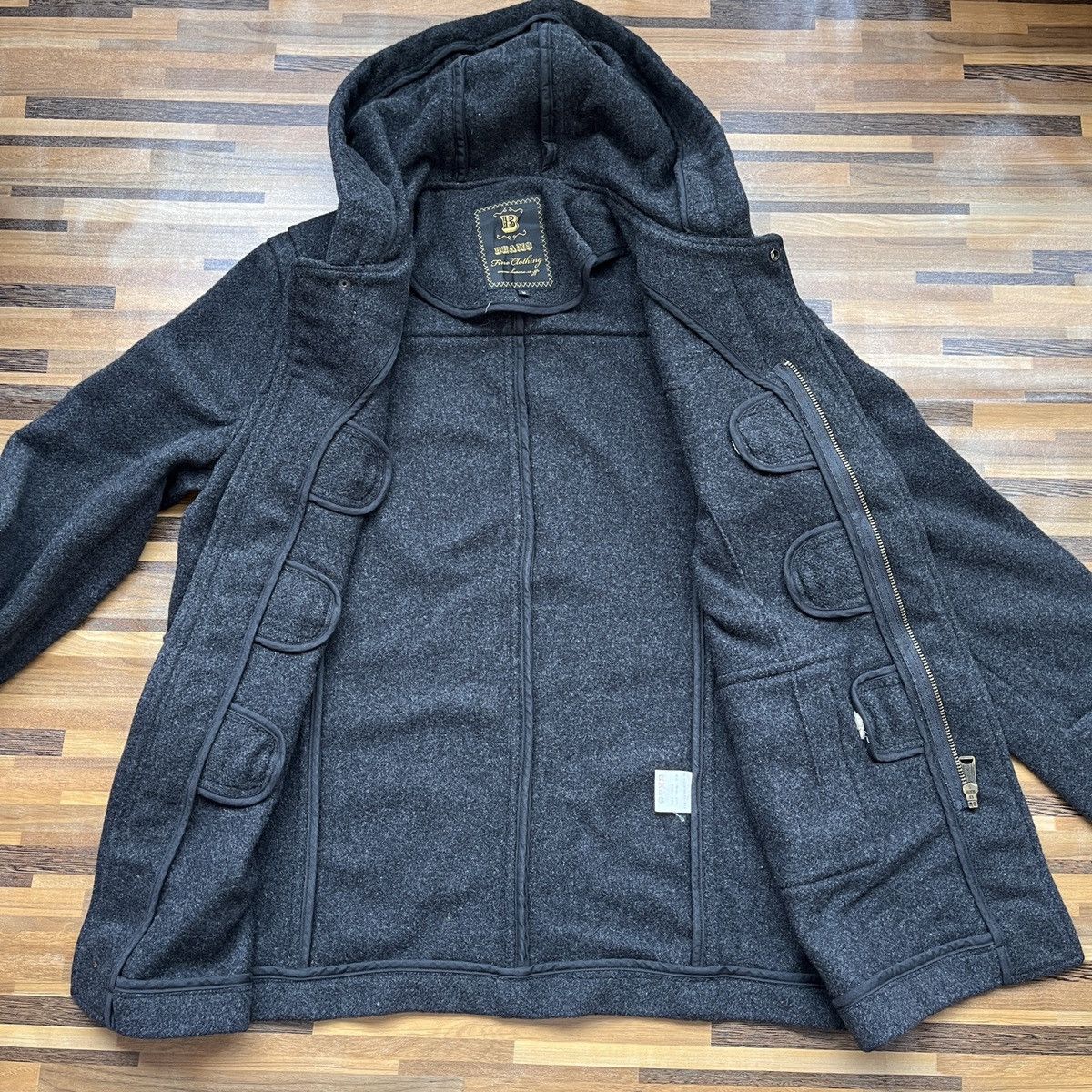 Beams Vintage 1980s Wool Hoodie Jacket Fine Clothing Japan - 9
