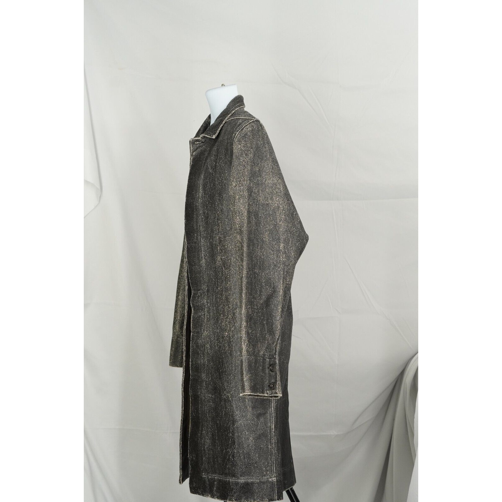 Rick Owens Canvas Trench Coat Waxed / Cracked DRKSHDW - Smal - 6