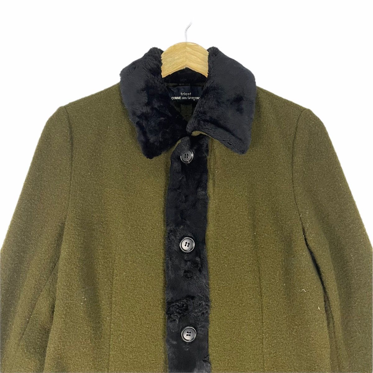 🔥AW96 Comme des Garçons Tricot Fur Button Jacket - 3