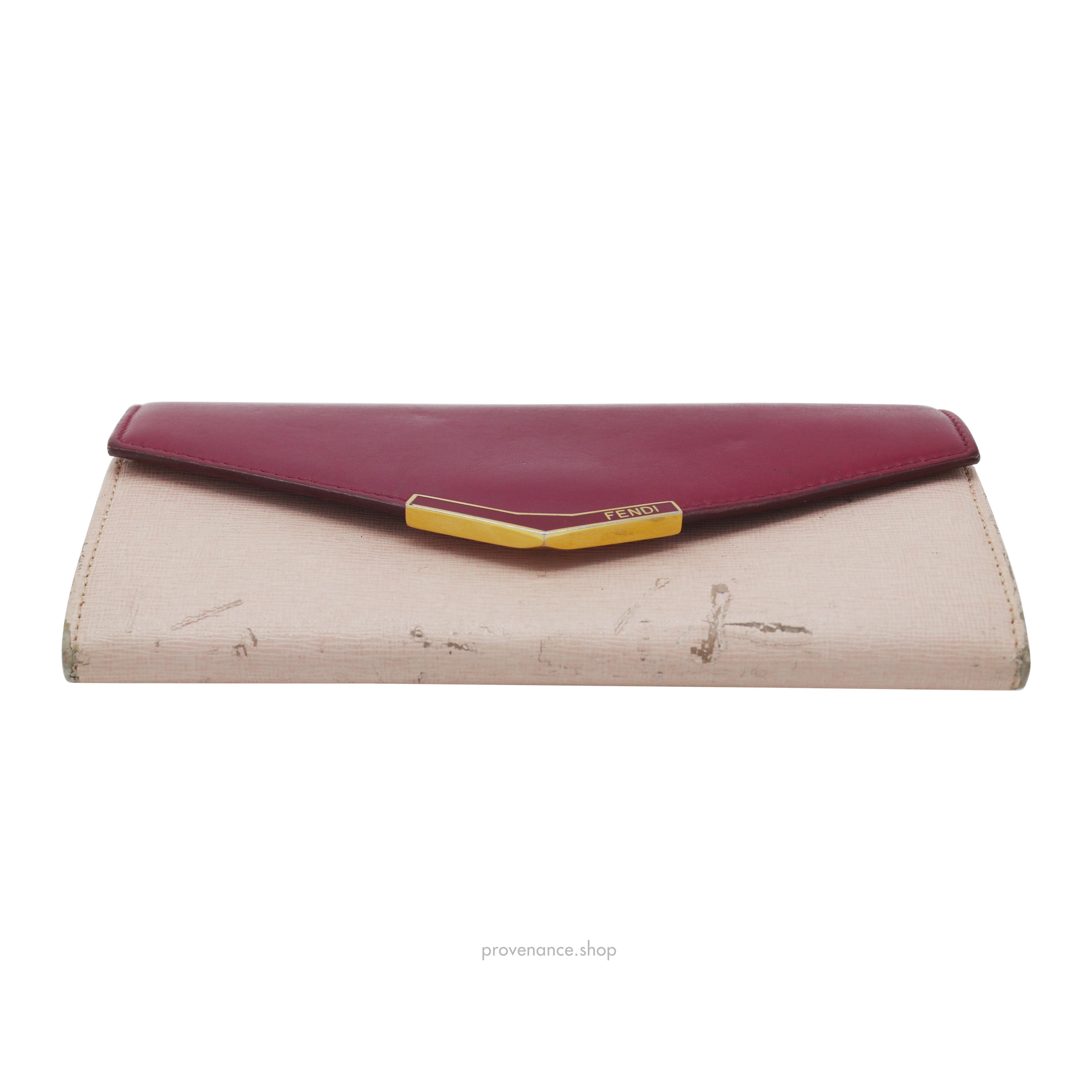 Fendi Long Wallet - Fuchsia Pink Leather - 4