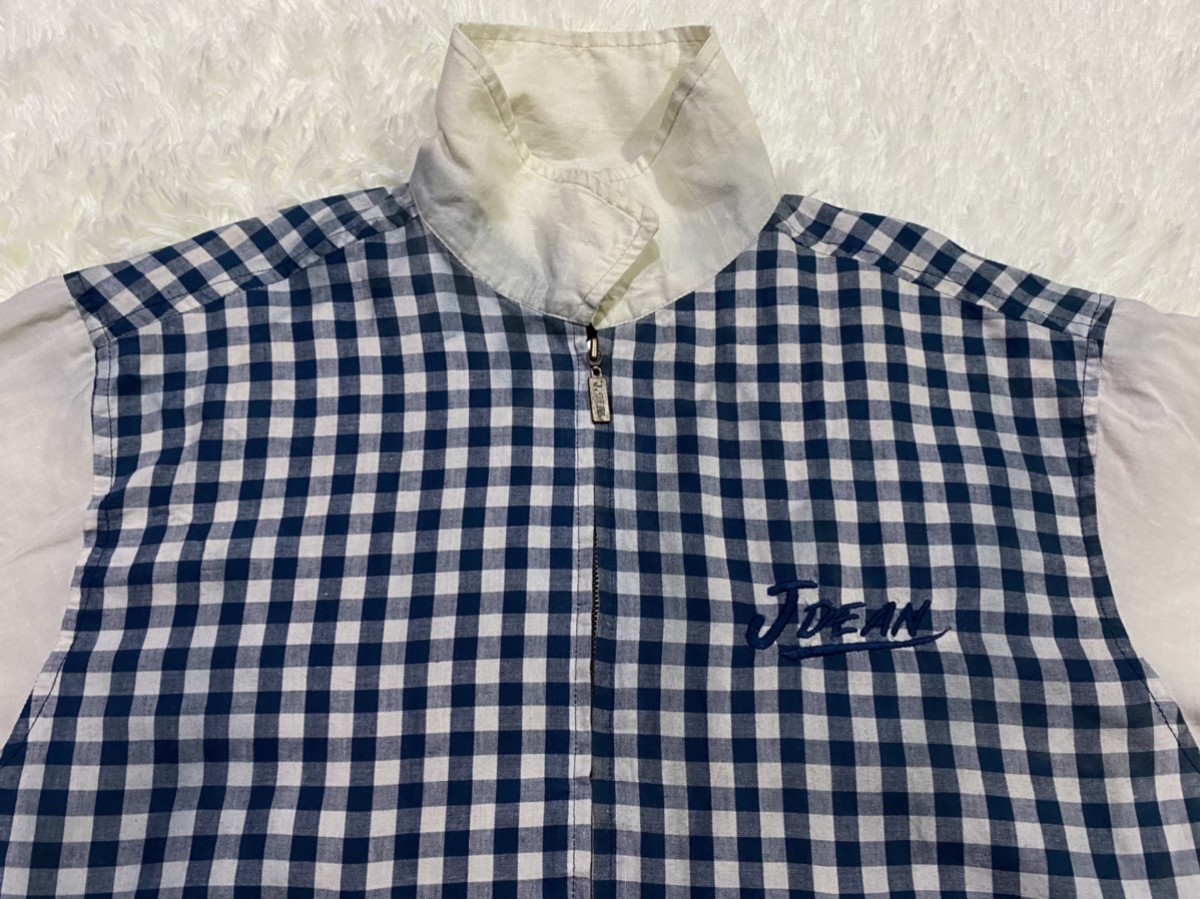 Vintage - Checkered James Dean Linen Cotton Zipper Jacket - 9