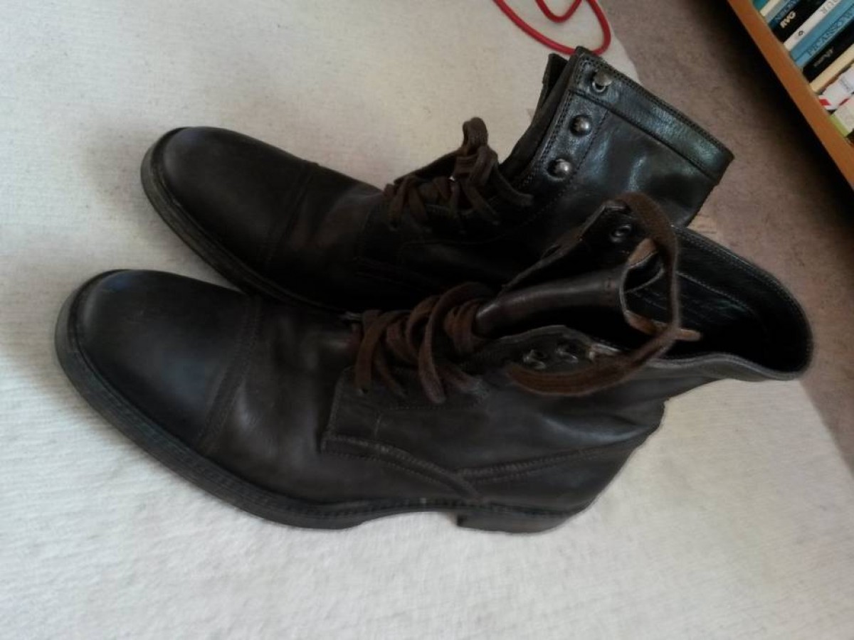 N.D.C. Made By Hand - Handmade Italian Brown Leather Boots EU40 - 8