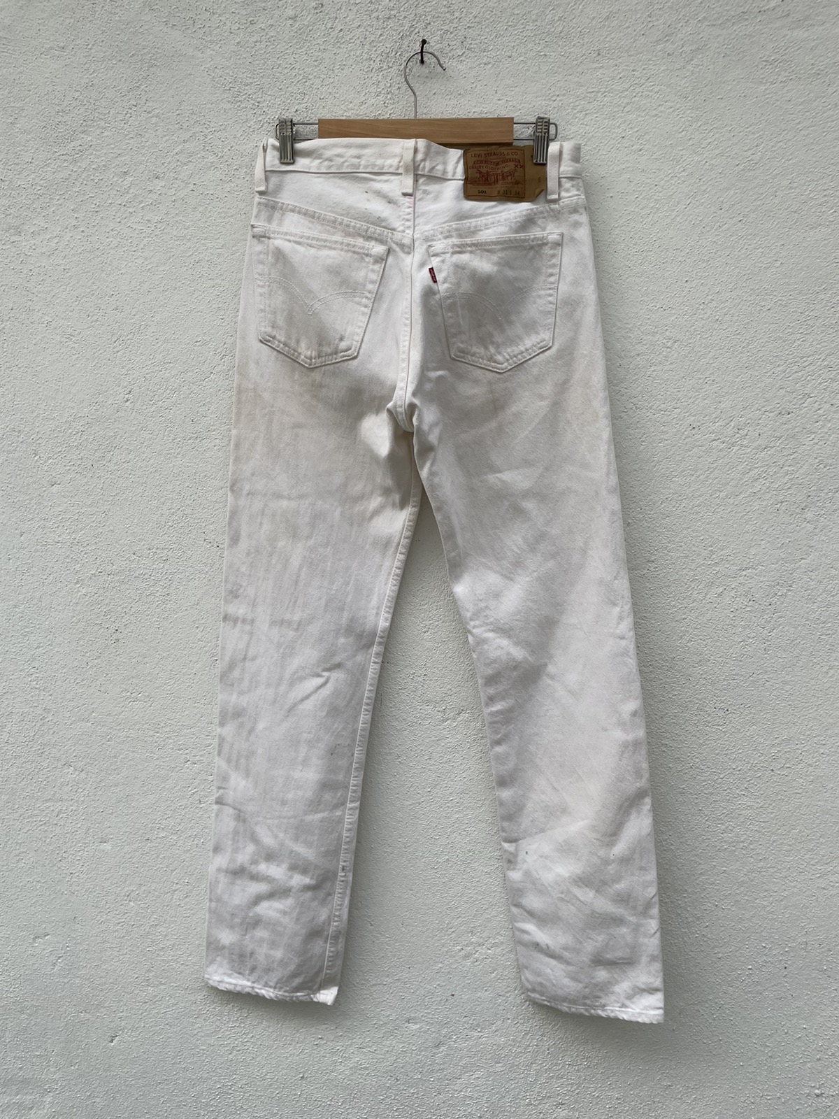 Vintage - Vintage 90s Levis 501 White Made In USA Denim Jeans - 6