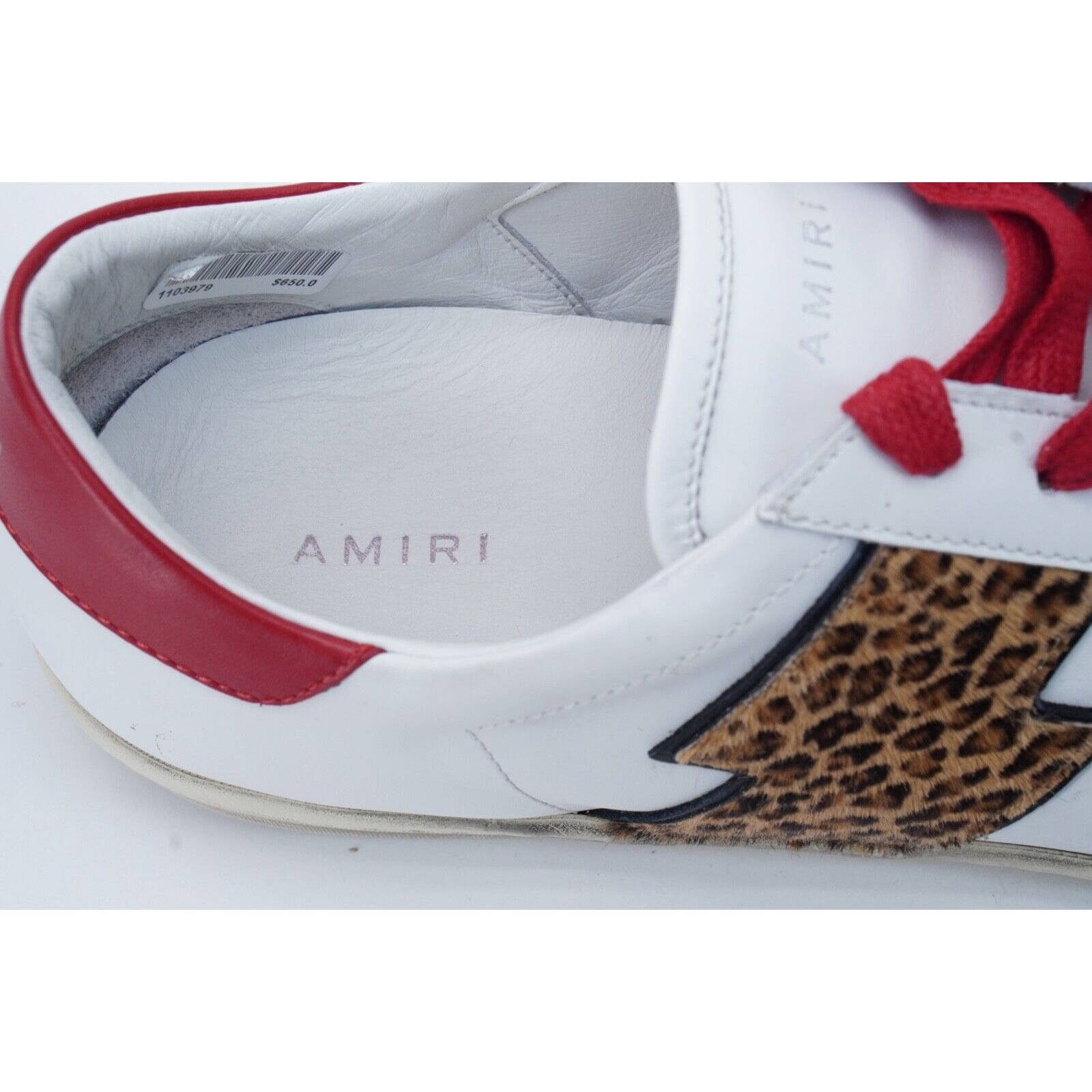 Amiri White Leopard Viper Low Sneakers Shoes Men's 44 / US 1 - 12