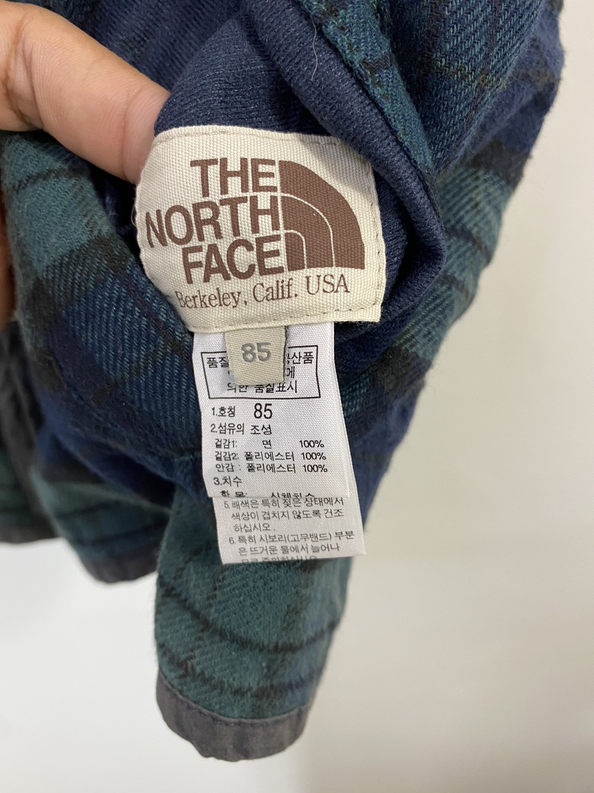 The North Face Green Tartan Fleece Vest Hoodie - 3