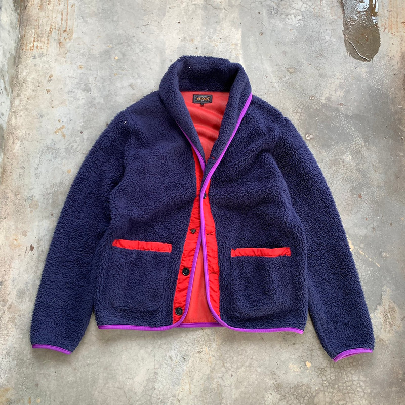 Beams Plus hairy fleece Cardigan Jacket - 1