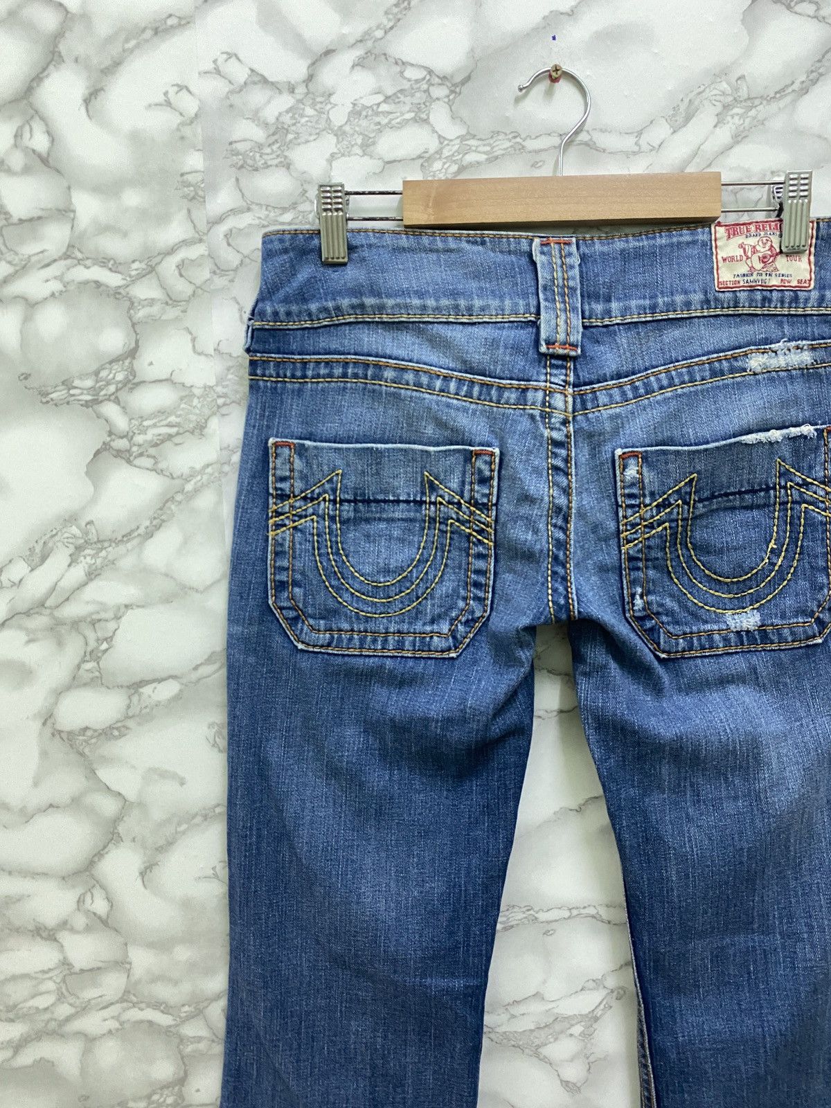 Vintage TRUE RELIGION Sammy Big T Flared Denim Jeans - 10