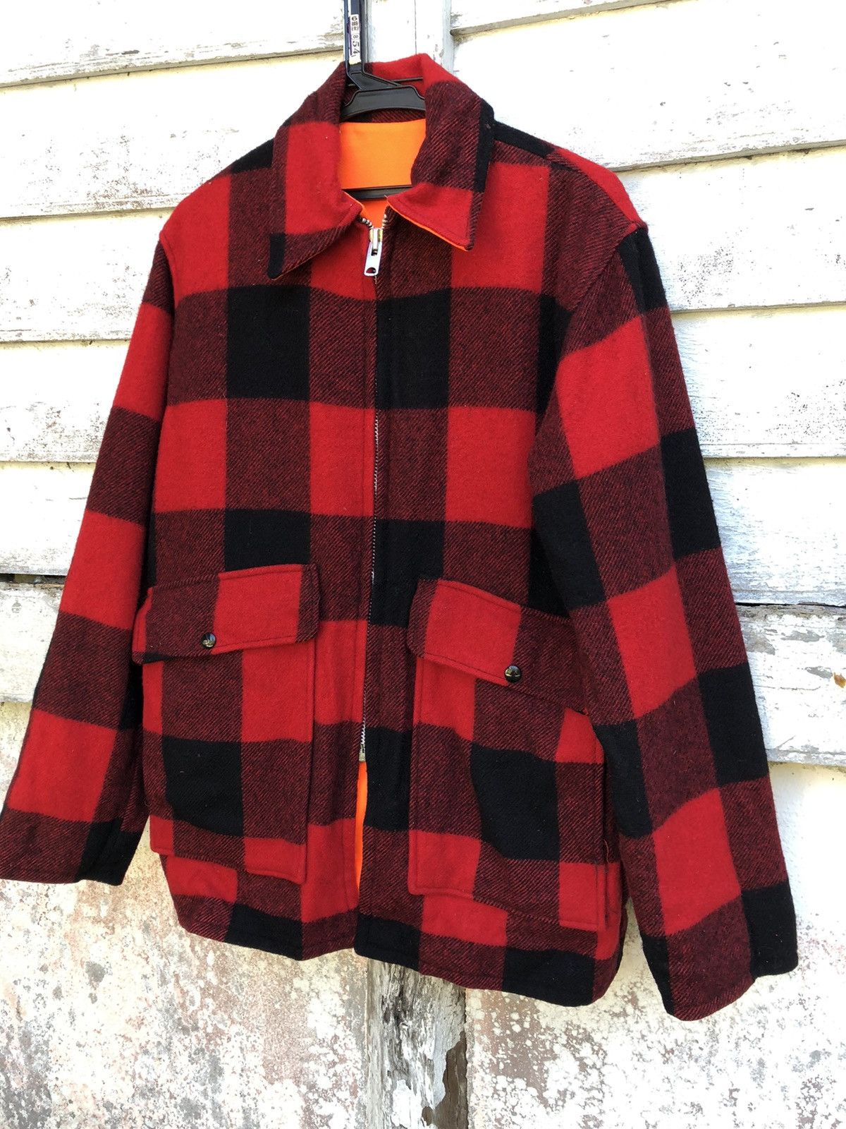 Vintage - 80s Woolrich Reversible Cruiser Hunting Jkt Talon Zipper - 3