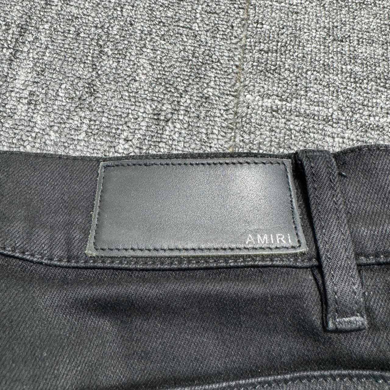 Amiri Black Large Distressed Denim Jeans - 5