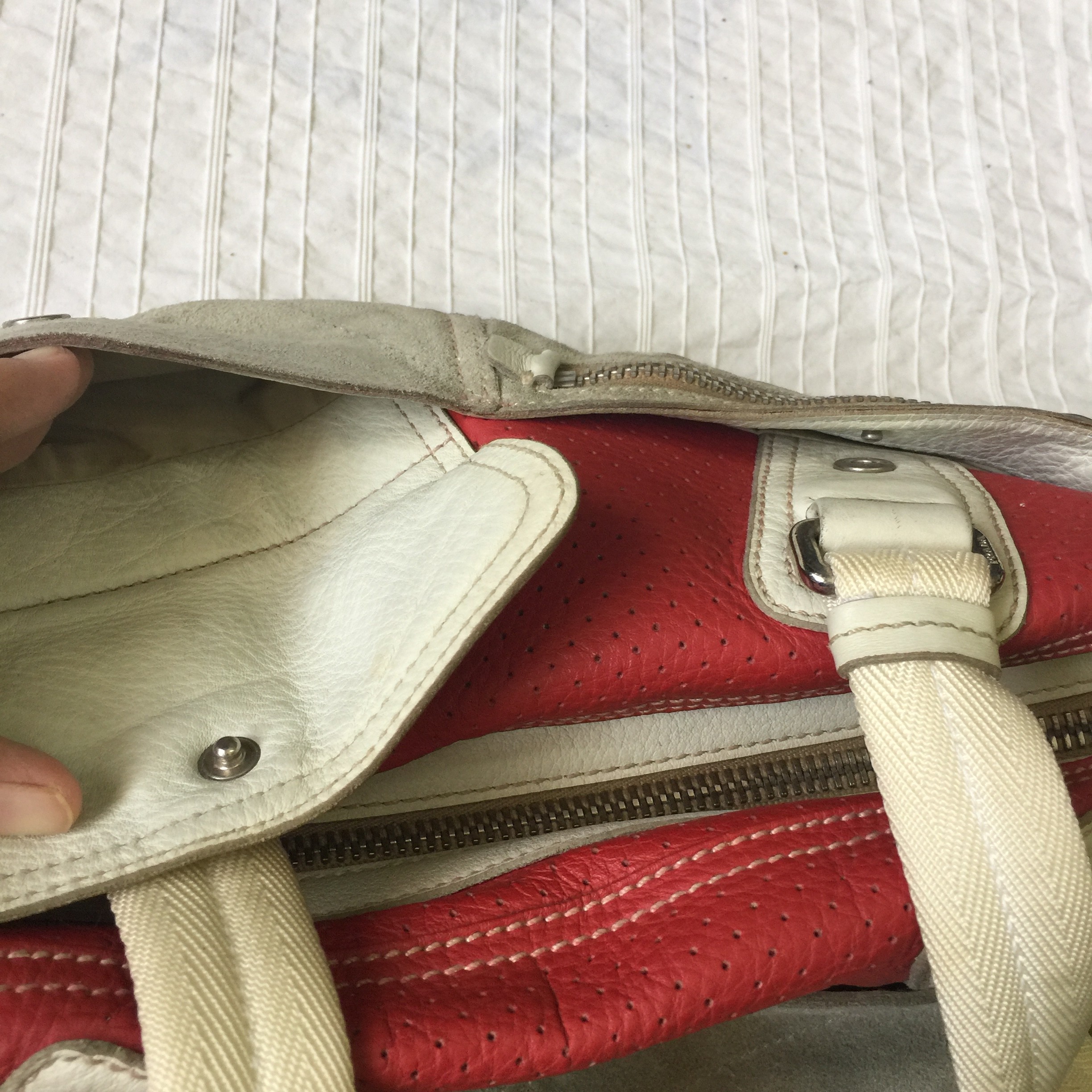 Leather prada bag - 15