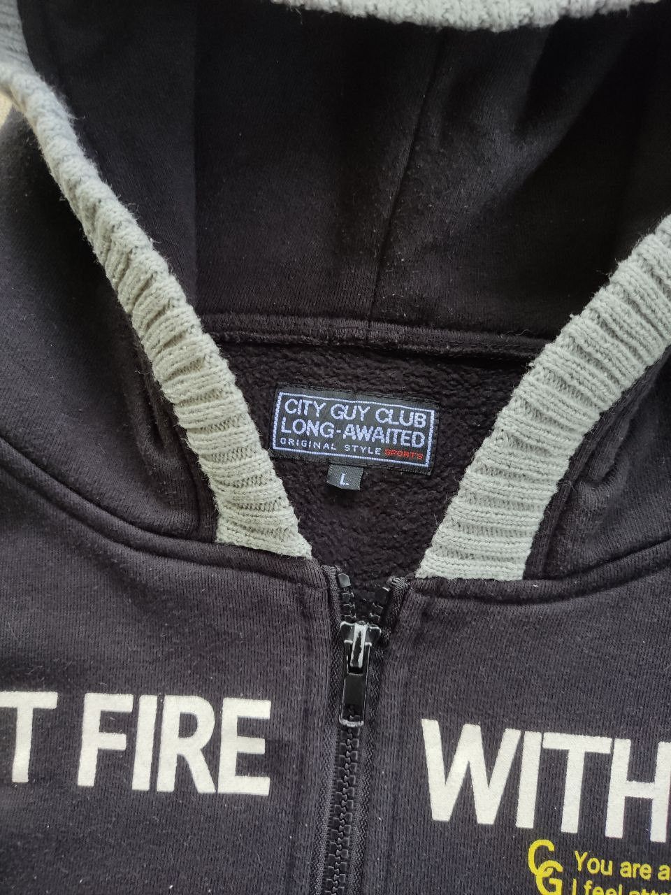 Archival Clothing - CTGY Fight Fire With Fire Varsity Knitted Zipper Hoodie - 8
