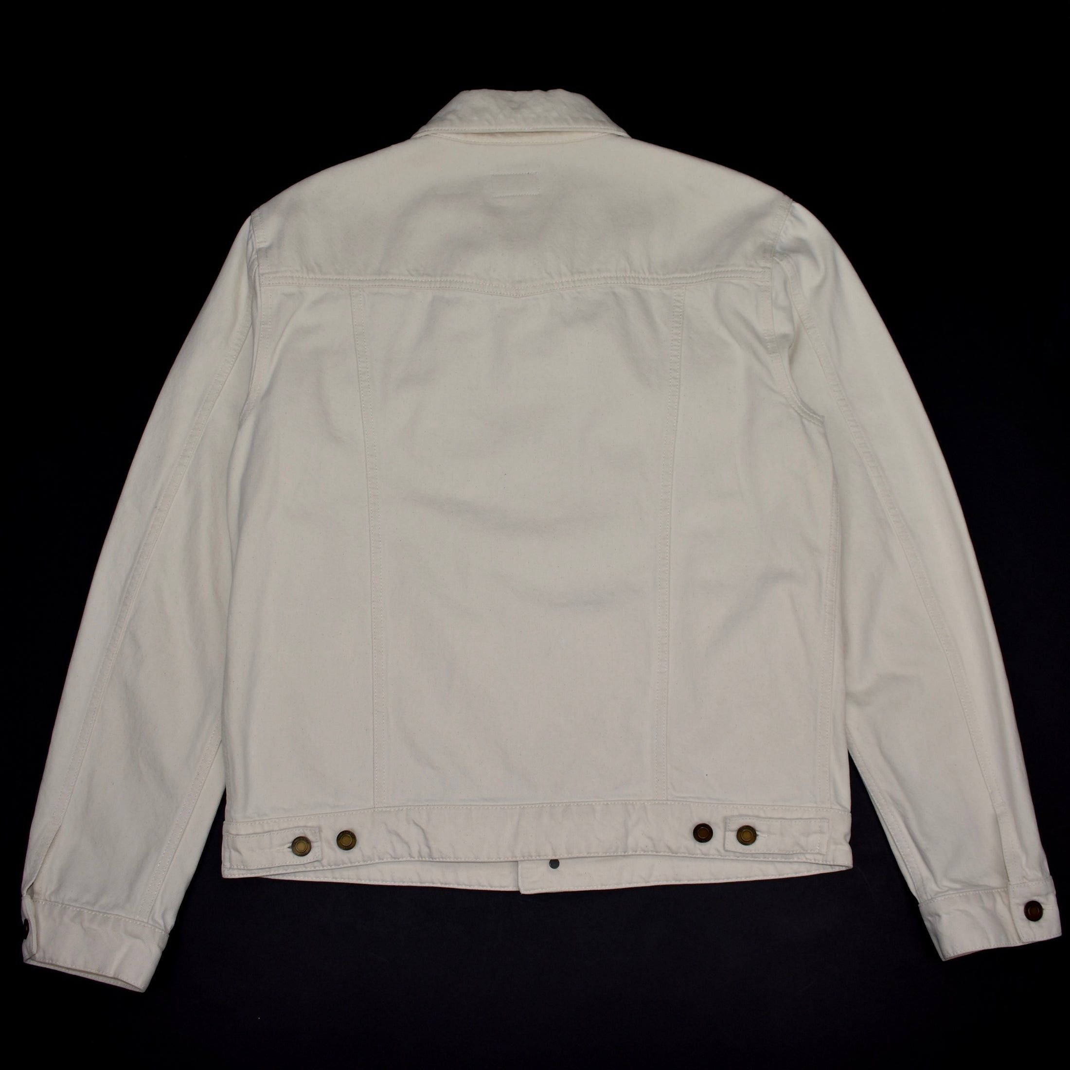 Saint Laurent Cream White Denim Trucker Jacket - 2