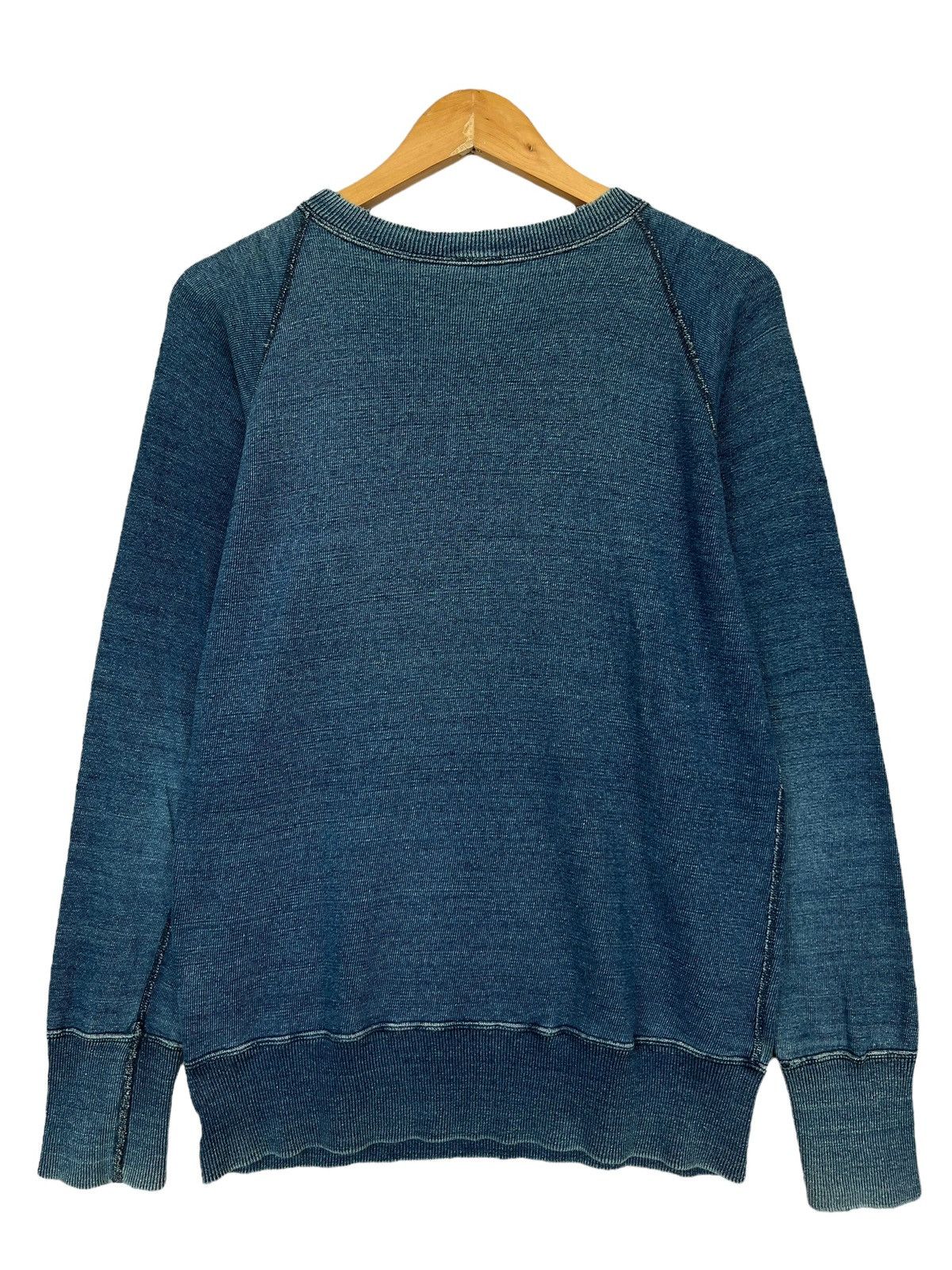 Vintage 45rpm Distressed Blue Sunfaded Sweatshirt - 2