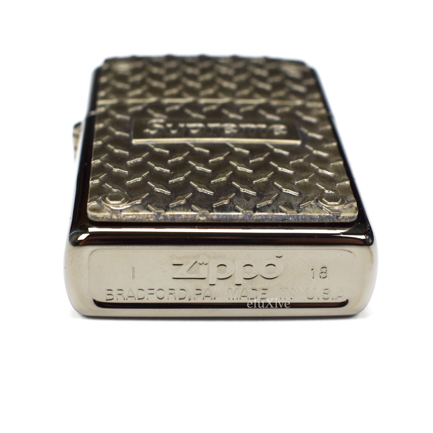 Supreme Box Logo Diamond Plate Lighter DS - 6