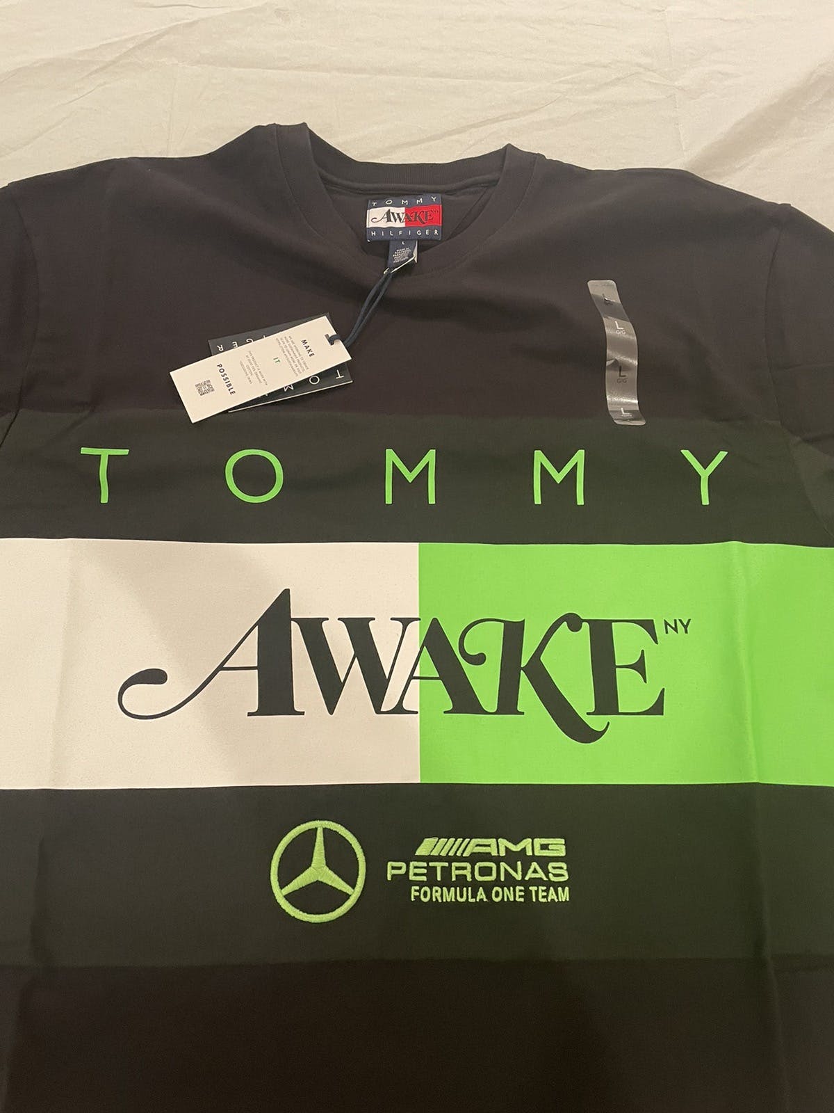 Mercedes Benz - Tommy X Mercedes’ Awake NY flag tee black. - 3