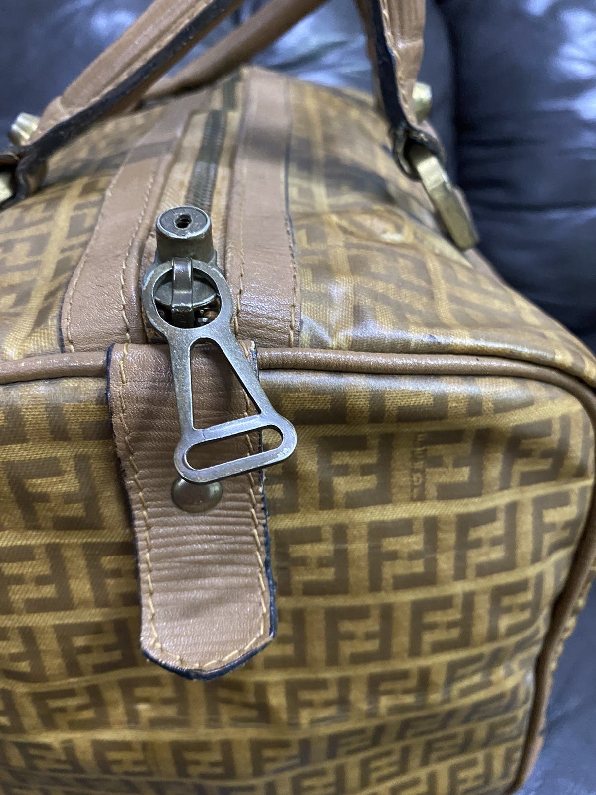 Authentic Vintage Fendi Boston Handbag - 8