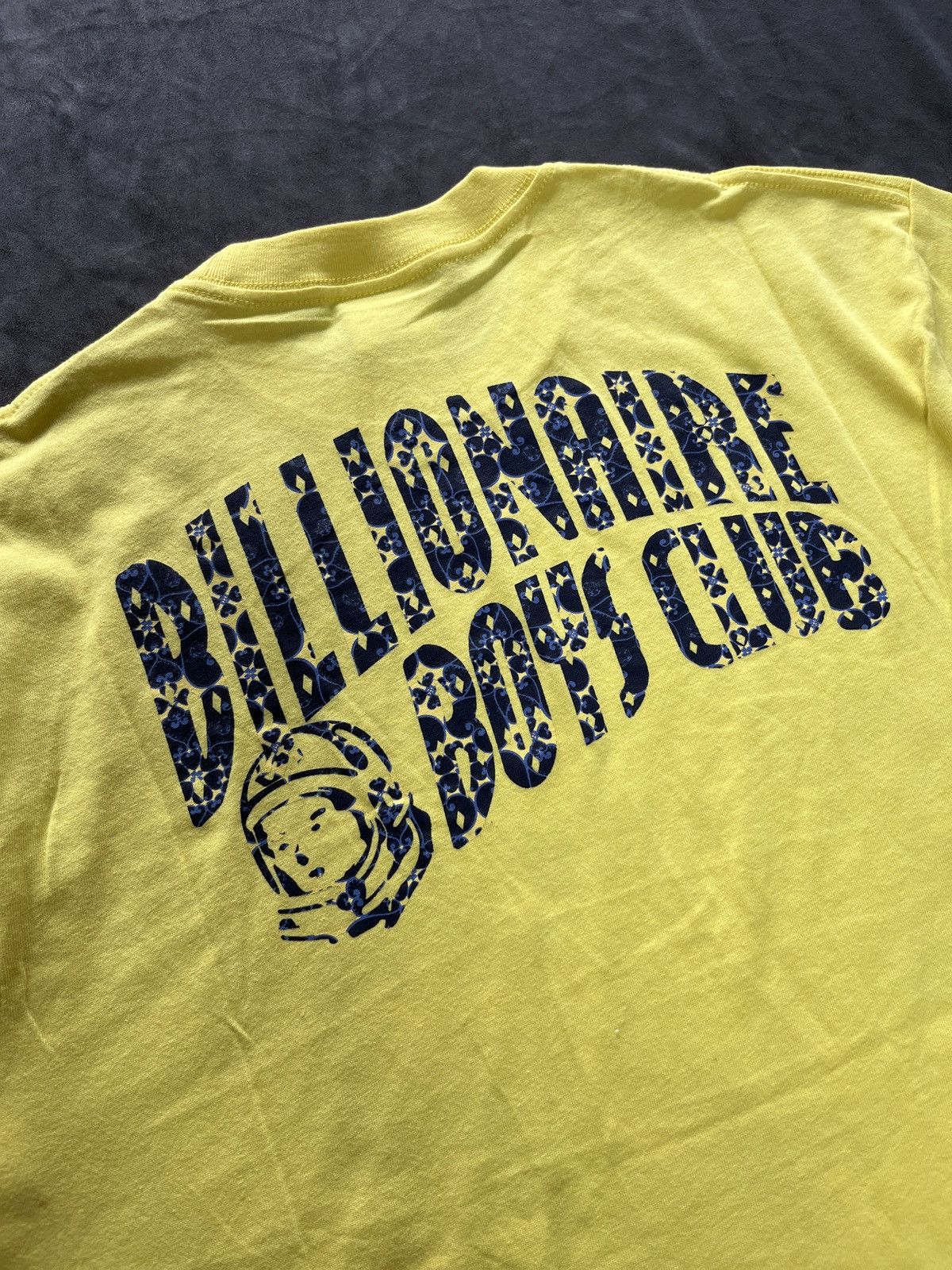 Rare Billionaire Boys Club BBC Helmet Logo Yellow T-Shirt M - 6