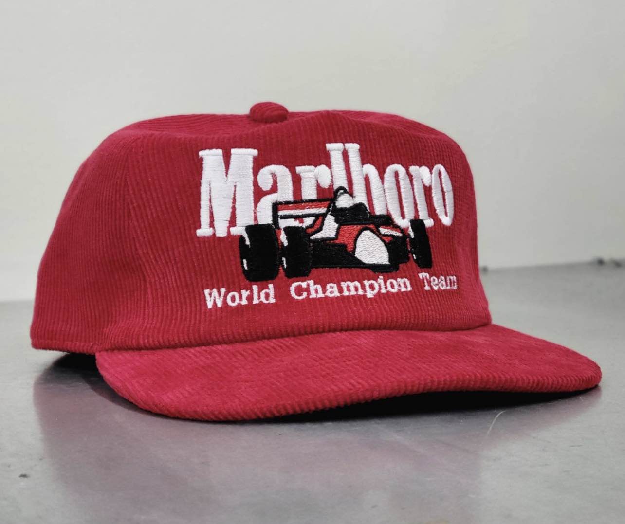 Deadstock Embroidered Marlboro Racing Corduroy Hat - 2