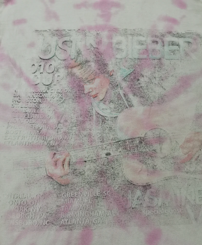 Band Tees - Justin Bieber Tour 2010 Vintage Tie Dye - 5