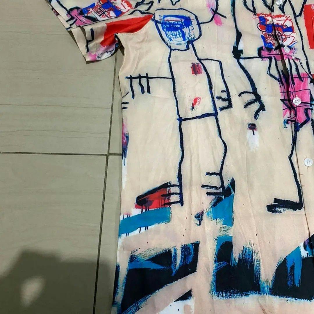 Wacko Maria Jean Michel Basquiat Painting Print Hawaii Shirt - 6