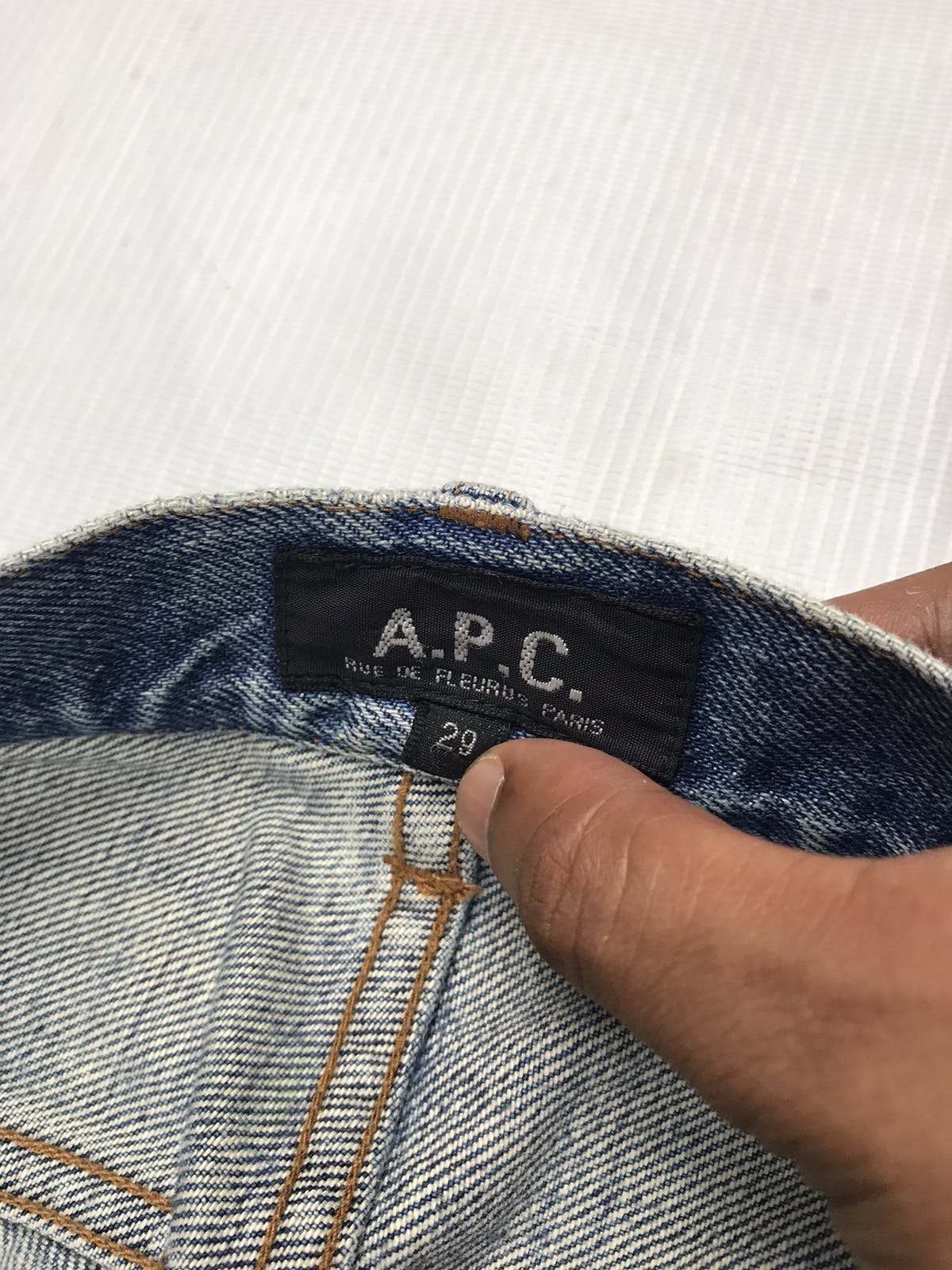 Rare!! A.P.C patch pocket distressed denim Made in Japan - 8