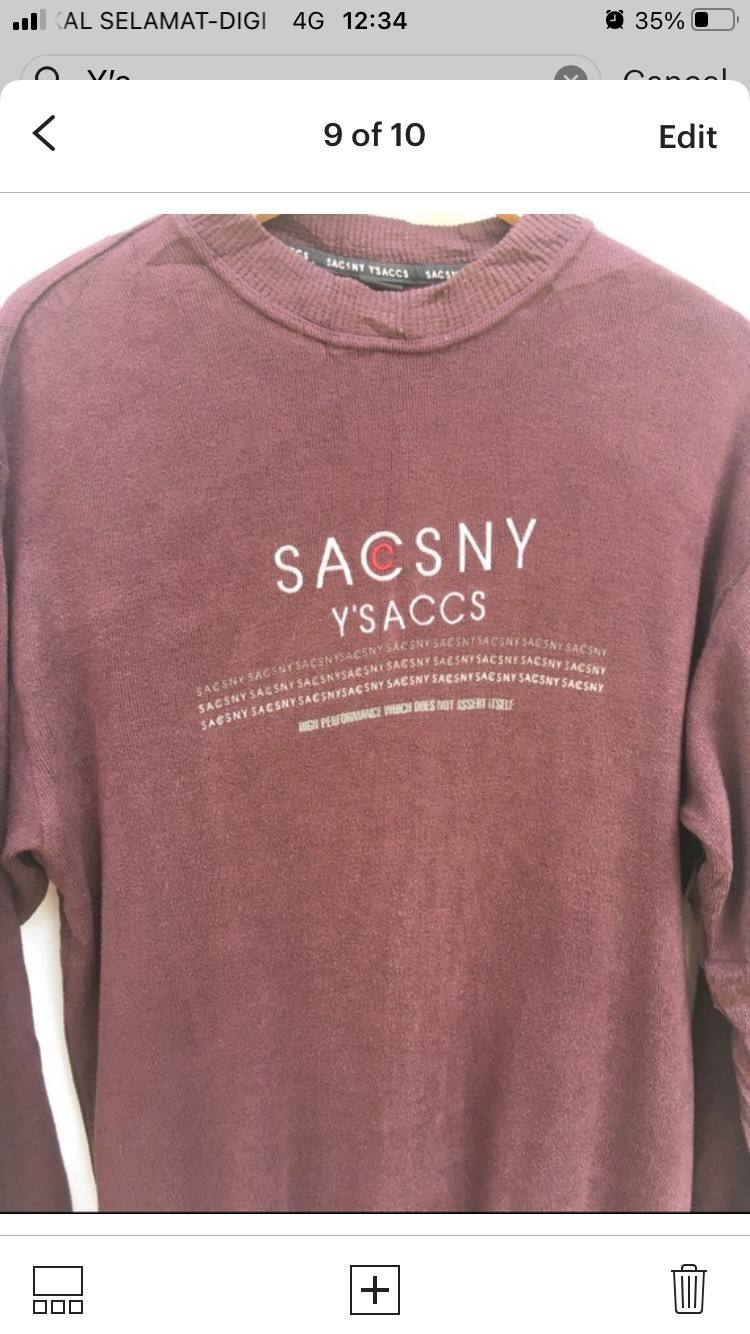 Vintage - Vintage SACSNY Y’SACCS By Yohji Yamamoto Embroided Spellout Sweatshirt - 7