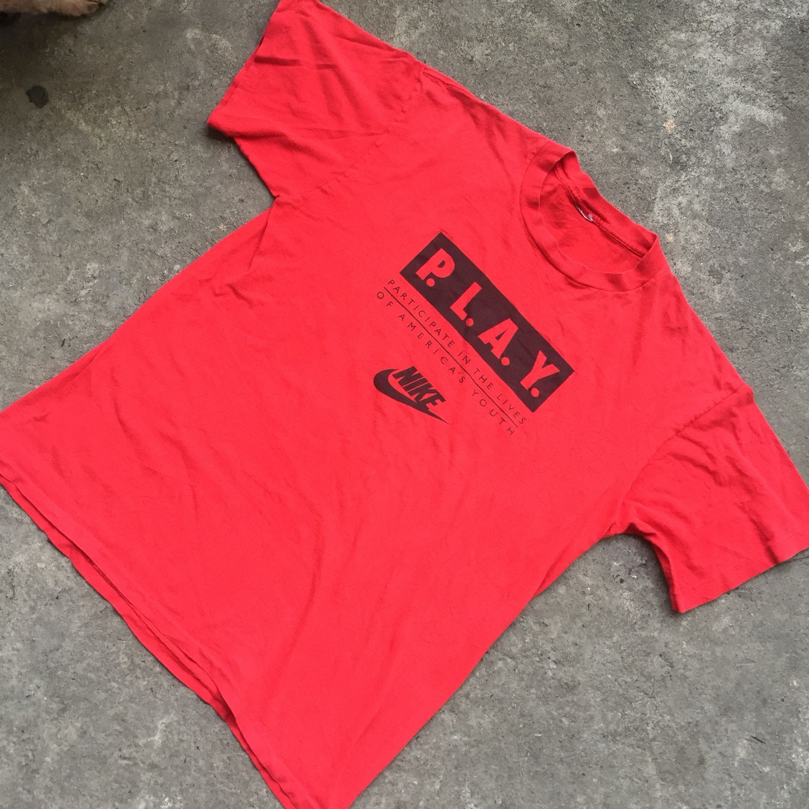 Vintage 90s Nike gray tag t-shirt single stitch Size L - 1