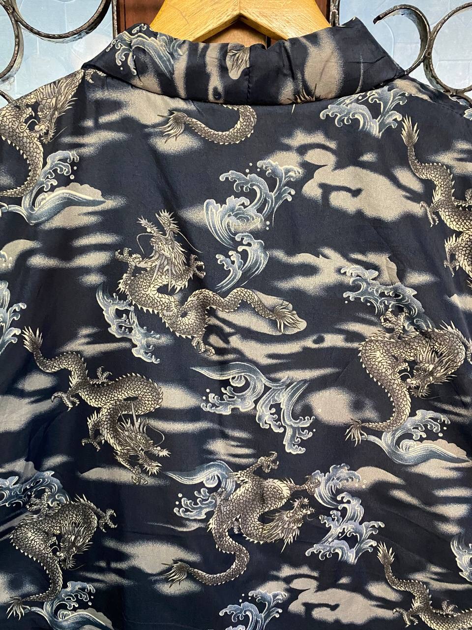 Japanese Brand - Vintage Japanese Dragon Kimono Vest Jacket Full Print - 8