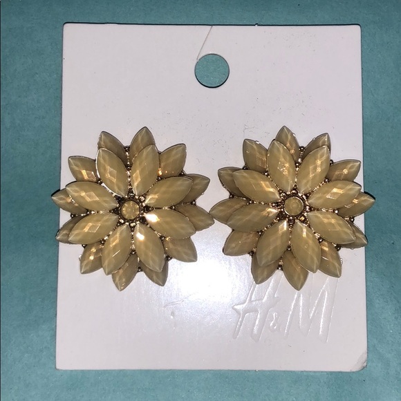 H&M Large Flower Statement Earrings - 3