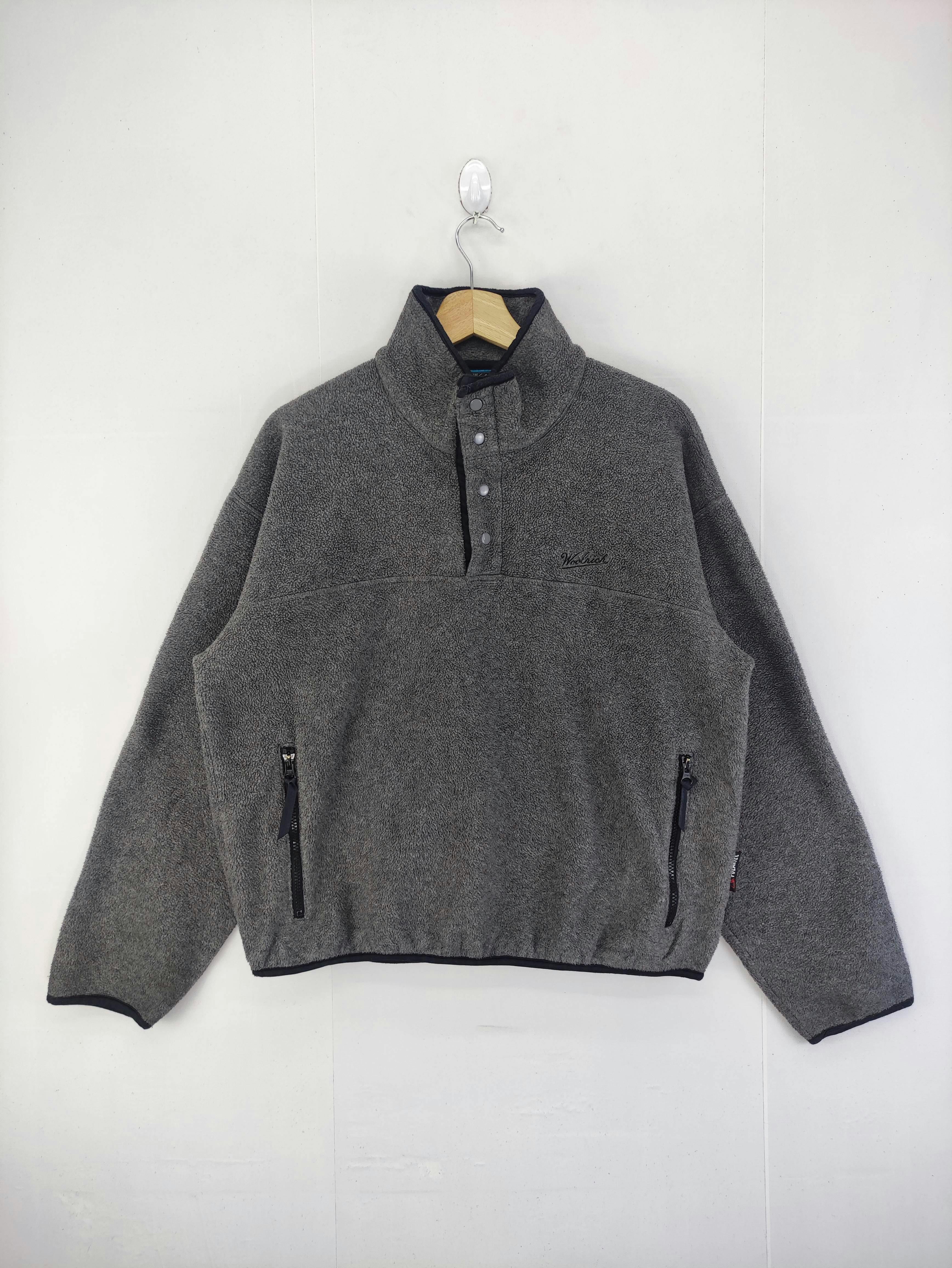 Vintage Woolrich Fleece Sweater Half Snap Button - 1
