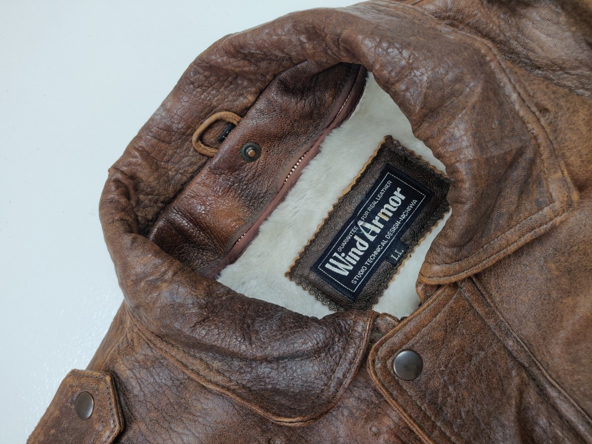 Leather Jacket - Wind Armor Sheep Skin Leather Heavy Jacket Outerwear - 4