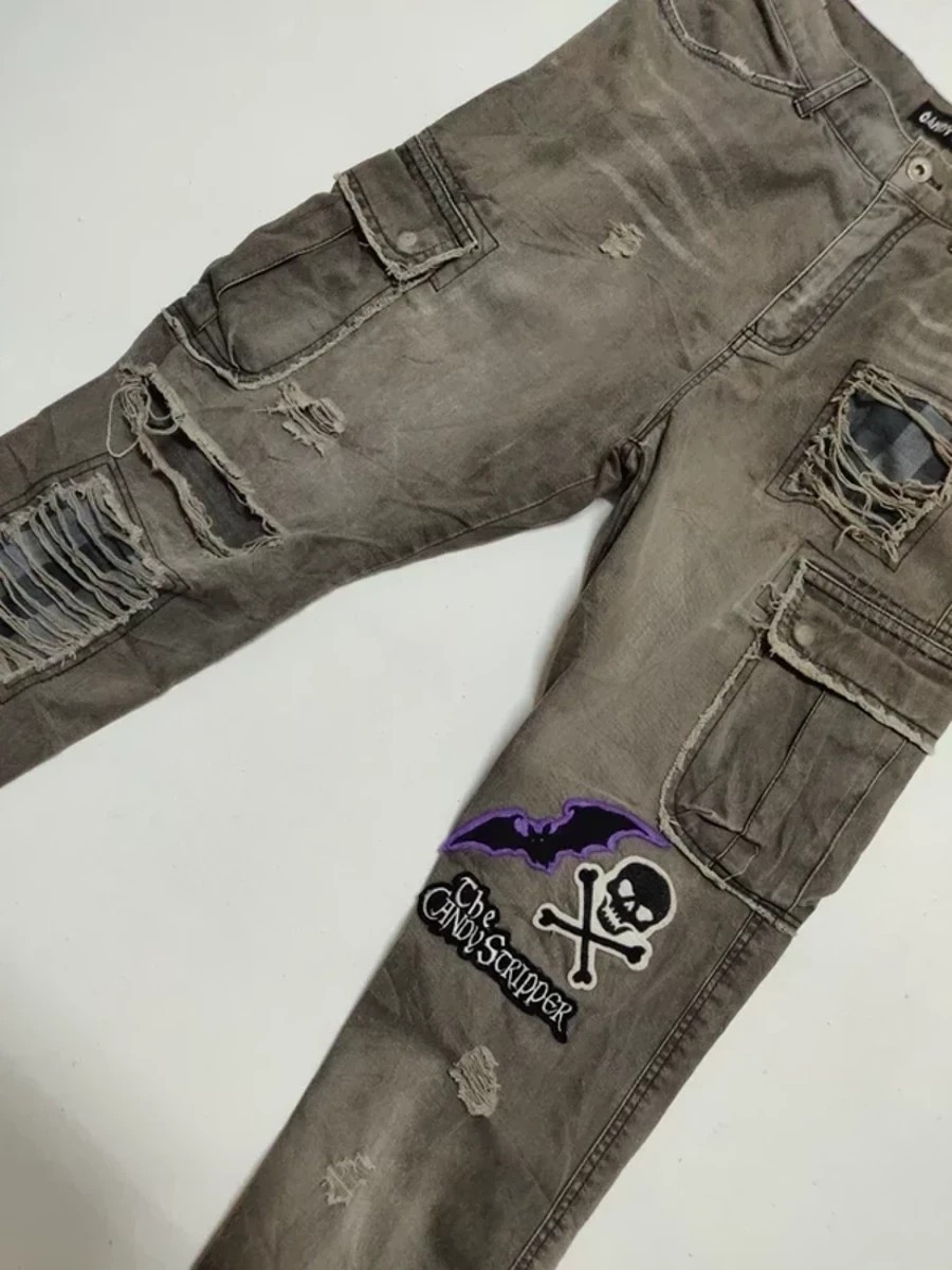 Distressed Denim - Candy Stripper Japan Distressed Pant Trouser - 3